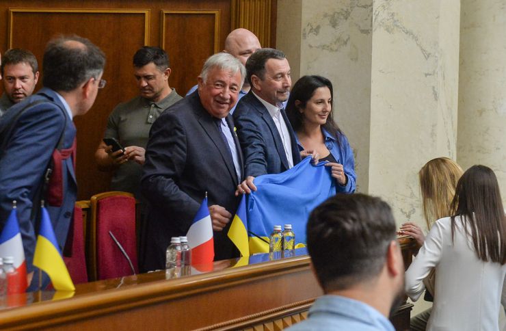 Засідання Верховної Ради України 9 липня. Голова Сенату Французької республіки Жерар Ларше виступив з промовою в українському парламенті.