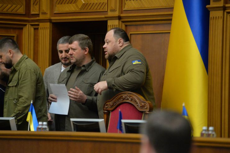 Пленарне засідання Верховної Ради України. Голова ВР Руслан Стефанчук, перший заступник Голови ВР Олександр Корнієнко 