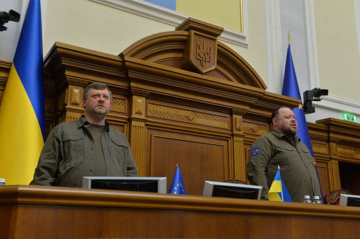 Пленарне засідання Верховної Ради України. Голова ВР Руслан Стефанчук, перший заступник Голови ВР Олександр Корнієнко 