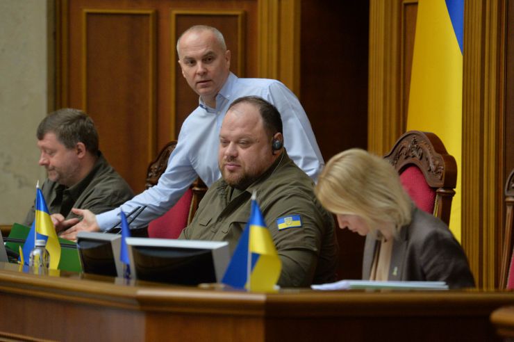 Пленарне засідання Верховної Ради України. Голова ВР Руслан Стефанчук, перший заступник Голови ВР Олександр Корнієнко 