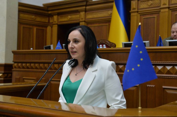 Пленарне засідання Верховної Ради України. Новий міністр соціальної політики України Оксана Жолнович 