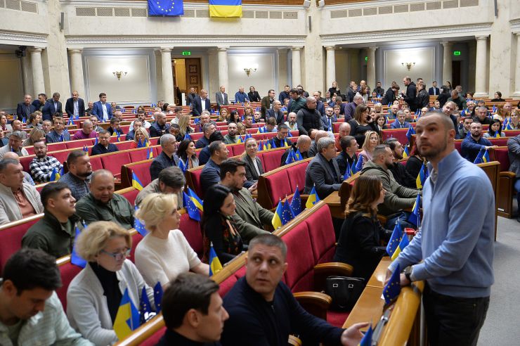 Пленарне засідання Верховної Ради України. Верховна Рада в першому читанні підтримала законопроєкт про заборону релігійних організацій, які повʼязані з рф.