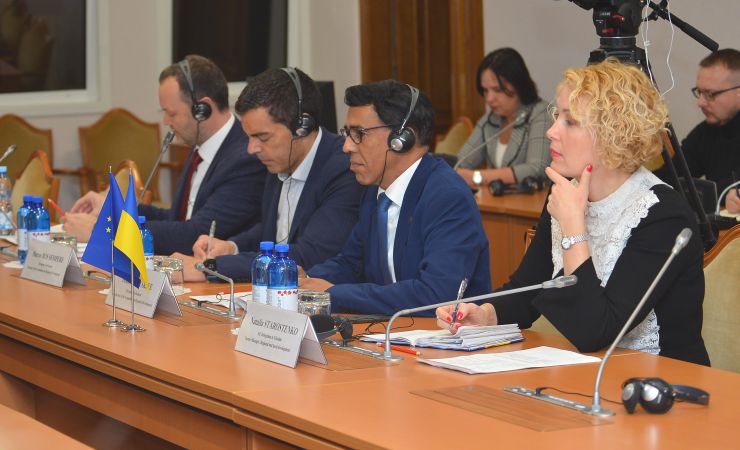 Зустріч Комітету з питань організації держвлади, місцсамоврядування з представниками Комітету Європарламенту з питань регіонального розвитку (REGI). Клочко, Микиша , Безгін, Шуляк, Лозинський, Аліксійчук