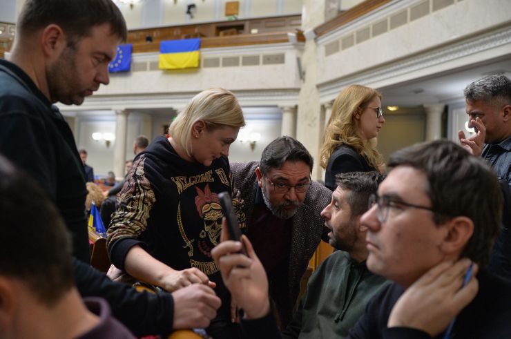 Пленарне засідання Верховної Ради України.
Верховна Рада підтримала у другому читанні законопроєкт № 10037 щодо «військового ПДФО». Кравчук Є., Потураєв, Підласа, Арахамія
