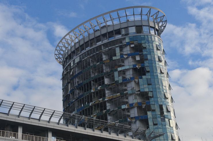 Наслідки обстрілів у столиці