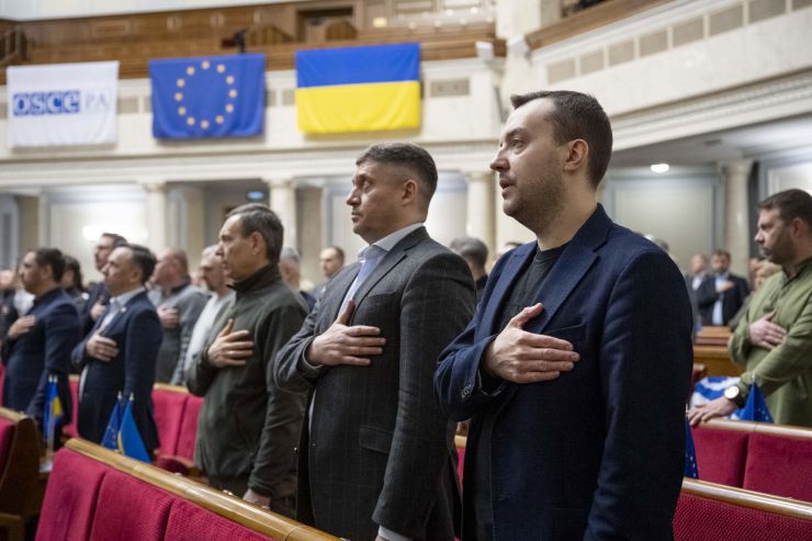 Пленарне засідання Верховної Ради України 
У Верховній Раді виступила Президентка Парламентської асамблеї ОБСЄ Піа Каума.
Верховна Рада підтримала законопроєкти про продовження загальної мобілізації та воєнного стану.
Виступ Голови Народних Зборів Республіки Болгарія Росена Желязкова
