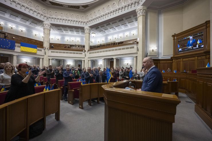 Пленарне засідання Верховної Ради України 
У Верховній Раді виступила Президентка Парламентської асамблеї ОБСЄ Піа Каума.
Верховна Рада підтримала законопроєкти про продовження загальної мобілізації та воєнного стану.
Виступ Голови Народних Зборів Республіки Болгарія Росена Желязкова
