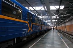 За участю Київського міського голови Леоніда Черновецького відбувся запуск нового потяга метро Сирецько-Печерської лінії.