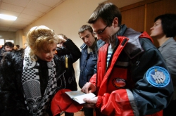 Київ. Біля пам’ятника Грушевському відбулася церемонія проводів 15-ї Української антарктичної експедиції.