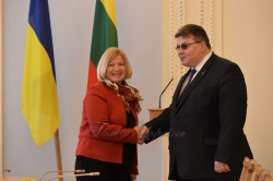 Зустріч Першого заступника Голови Верховної Ради України Ірини Геращенко з Міністром закордонних справ Литовської Республіки Л. Лінкявічюсом.