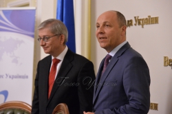 Захід з нагоди відзначення 50-річчя існування та діяльності Світового Конгресу українців (СКУ) за участю Голови Верховної Ради України Андрія Парубія та Президента СКУ Євгена Чолія.