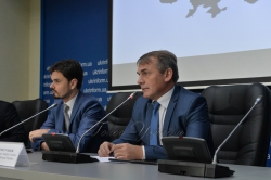 Брифінг заступника міністра інформаційної політики Дмитра Золотухіна та начальника Апарату Голови СБУ Ігоря Гуськова про участь ПВК Вагнера у російській агресії на сході України.