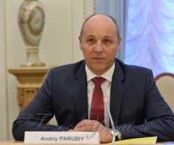 Зустріч Голови Верховної Ради України Андрія Парубія з делегацією групи з міжпарламентської співпраці з Україною Парламенту Грузії на чолі з Керівником групи Георгієм Мосідзе