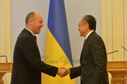 Зустріч Голови Верховної Ради України Андрія Парубія з Президентом Групи Світового банку Джимом Йонг Кімом за участі голів депутатських фракцій та груп