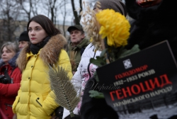 Заходи з нагоди Дня пам'яті жертв Голодомору біля Національного меморіалу жертв Голодомору.