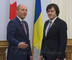 Зустріч Голови Верховної Ради України Андрія Парубія з Головою Парламенту Грузії Іраклієм Кобахідзе.