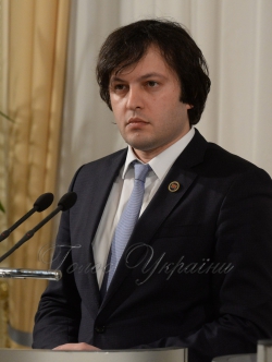 Брифінг Голови Верховної Ради України Андрія Парубія з Головою Парламенту Грузії Іраклієм Кобахідзе.