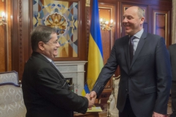 Зустріч Голови Верховної Ради України Андрія Парубія з делегацією парламентської комісії лівансько-української дружби Націонольних Зборів Ліванської Республіки.
