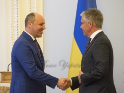 Зустріч Голови Верховної Ради України Андрія Парубія з депутатом Німецького Бундестагу Франком Штеффелем.