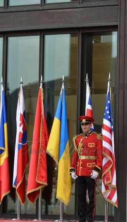 Церемонія вітання Президента Грузії Георгія Маргвелашвілі Глав іноземних делегацій.