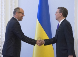 Зустріч Голови Верховної Ради України Андрія Парубія з Послом з особливих доручень Державного департаменту США з питань міжнародної свободи релігій Семом Браунбеком.