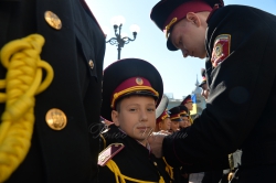 Урочистості присвячені 10 - річному ювілею урочистої церемонії вручення погонів учням кадетських класів. 