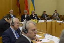 Прес-конференція Спікера Сейму Литовської Республіки Віктораса Пранцкєтіса, Голови Верховної Ради України Андрія Парубія, Маршалека Сейму Республіки Польща Станіслава Карчевського.