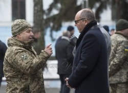 Вшанування пам’яті загиблих українських воїнів в Залі пам’яті на території Міністерства оборони України.