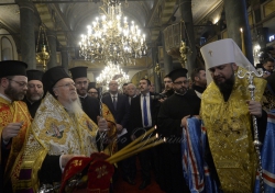 Молитва в Патріаршому Храмі Св.Георгія. Церемонія підписання Томосу Вселенським Патріархом Варфоломієм