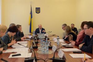 Сергій Каплін під час проведення робочої наради