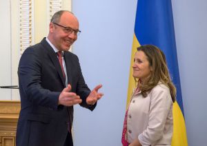 Зустріч А. Парубія з Міністром закордонних справ Канади Христею Фріланд