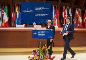 Виступ Голови Верховної Ради України Дмитра Разумкова під час Європейської конференції голів парламентів держав-членів  Ради Європи