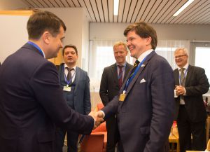 Зустріч Голови Верховної Ради України Дмитра Разумкова з Президентом Рікстагу Королівства Швеція Андреасом Норленом 