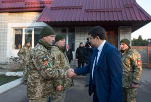 Приїзд Голови Верховної Ради України Д.О.Разумкова   до 26-ї окремої артилерійської бригаду імені генерал-хорунжого Романа Дашкевича 