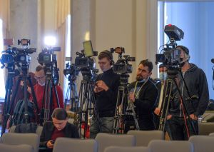 Брифінг Голови Парламенту Дмитра Разумкова, присвячений закінченню 4-ї сесії Верховної Ради України 9-го скликання