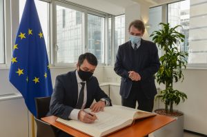 Робочий візит Голови Верховної Ради України Д.Разумкова до Королівства Бельгія, інституцій Європейського Союзу, НАТО та Великого Герцогства Люксембург

Зустріч Голови Верховної Ради України Д.Разумкова з Президентом Європейського Парламенту Д.Сассолі
