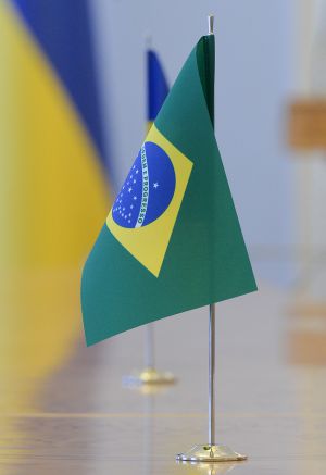Зустріч Голови Верховної Ради України Дмитра Разумкова з федеральним депутатом, колишнім Головою комісії у закордонних справах і національної оборони Палати депутатів Національного конгресу Бразилії Едуардо Болсонаро