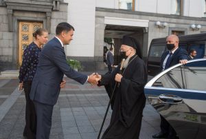 Голова Верховної Ради України Дмитро Разумков зустрівся із Вселенським Патріархом Варфоломієм