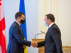 Зустріч Голови Верховної Ради України Дмитра Разумкова з Прем'єр-міністром Грузії Іраклієм Гарібашвілі