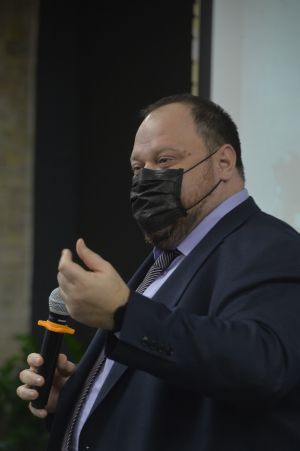 Зустріч Голови Верховної Ради України Руслана Стефанчука зі студентами Української академії лідерства під час Форуму державотворення “Софія Київська” у Києві.

