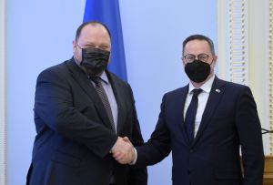 Зустріч Голови Верховної Ради України Руслана Стефанчука з членом Комітету Сейму Литовської Республіки у закордонних справах Жигімантасом Павільонісом