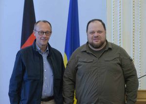 Голова Верховної Ради України Руслан Стефанчук зустрівся з головою німецької партії «Християнсько-демократичний союз» Фрідріхом Мерцом