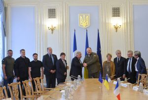 Зустріч Голови Верховної Ради України Руслана Стефанчука з Головою Сенату Французької Республіки Жераром Ларше.